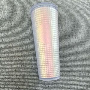 Iridescent square pattern Starbucks cup 24oz